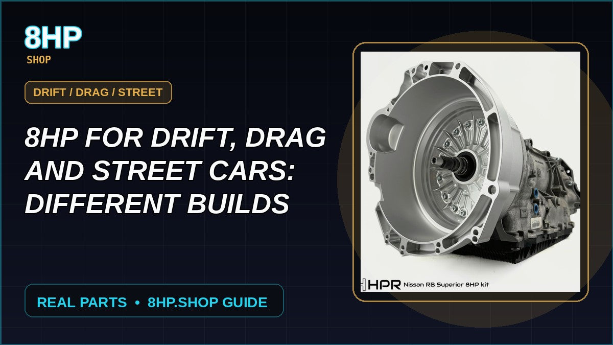 8HP para drift, drag y calle: cada preparación necesita piezas distintas