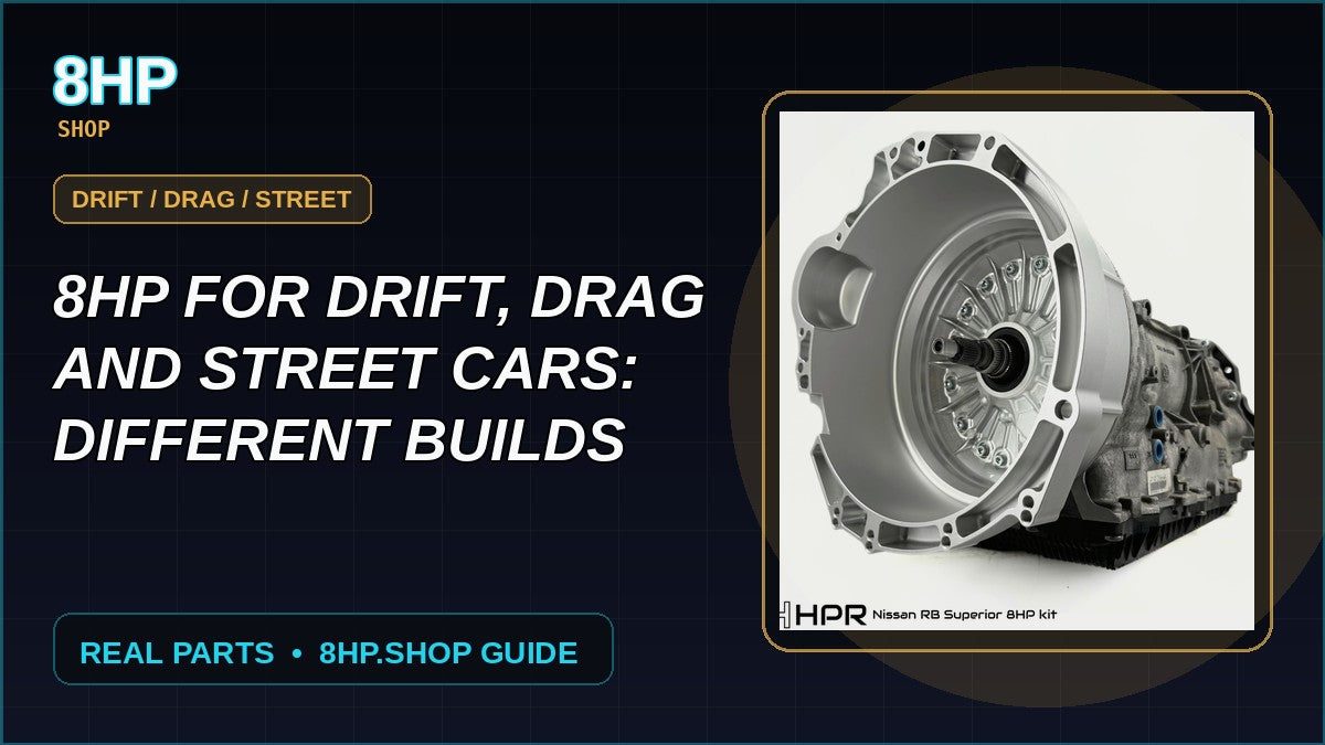 8HP para drift, drag y calle: cada preparación necesita piezas distintas