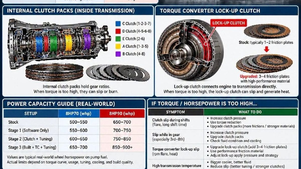 ZF 8HP70 vs 8HP90: Stock Torque Limits and How to Go Beyond Them
